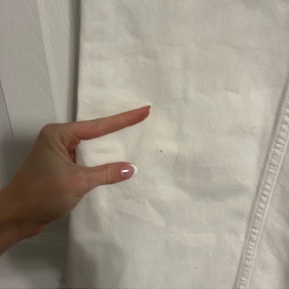 Free People High Rise Straight Flare Jeans White - Picture 6 of 12